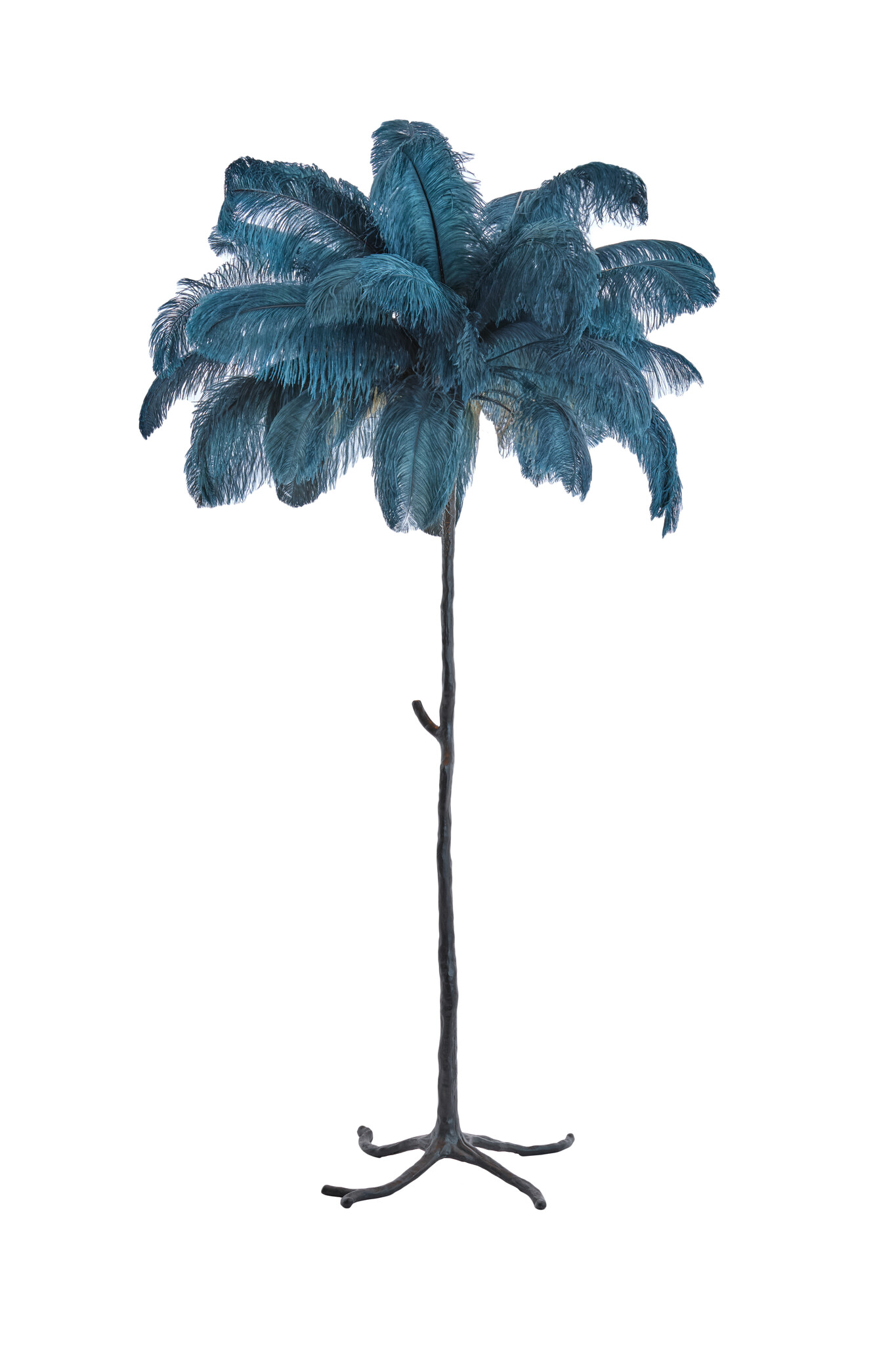 Light & Living - Vloerlamp FEATHER - Ø95x180cm - Blauw
