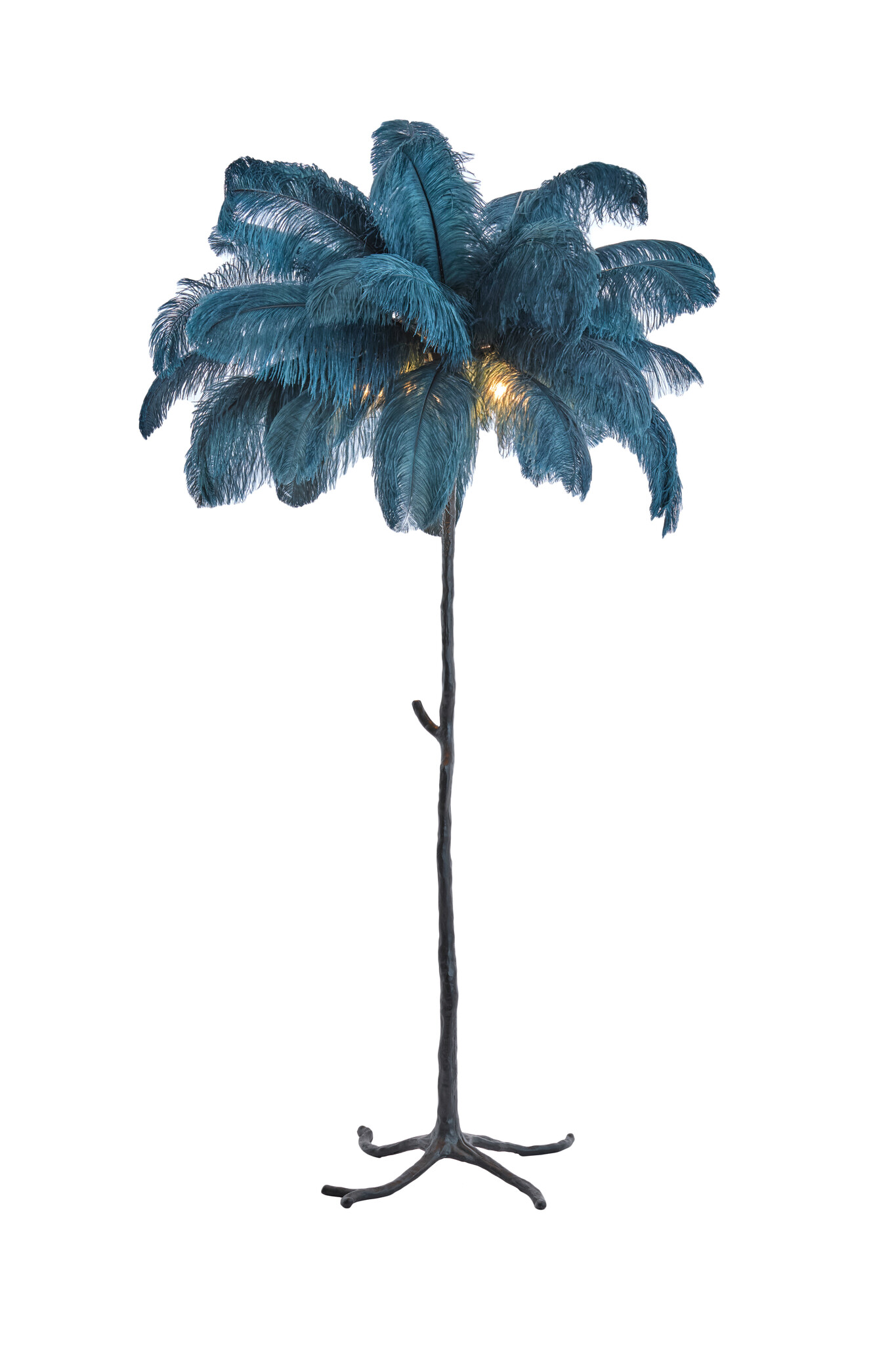 Light & Living - Vloerlamp FEATHER - Ø95x180cm - Blauw