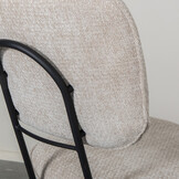 LABEL51 - Eetkamerstoel Liva - Beige - 60x49x87cm - Set van 2