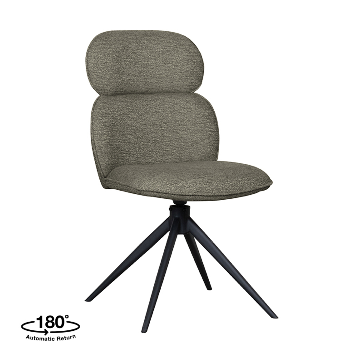 LABEL51 Eetkamerstoel Finn - Truffel grijs - Boucle - set van 2