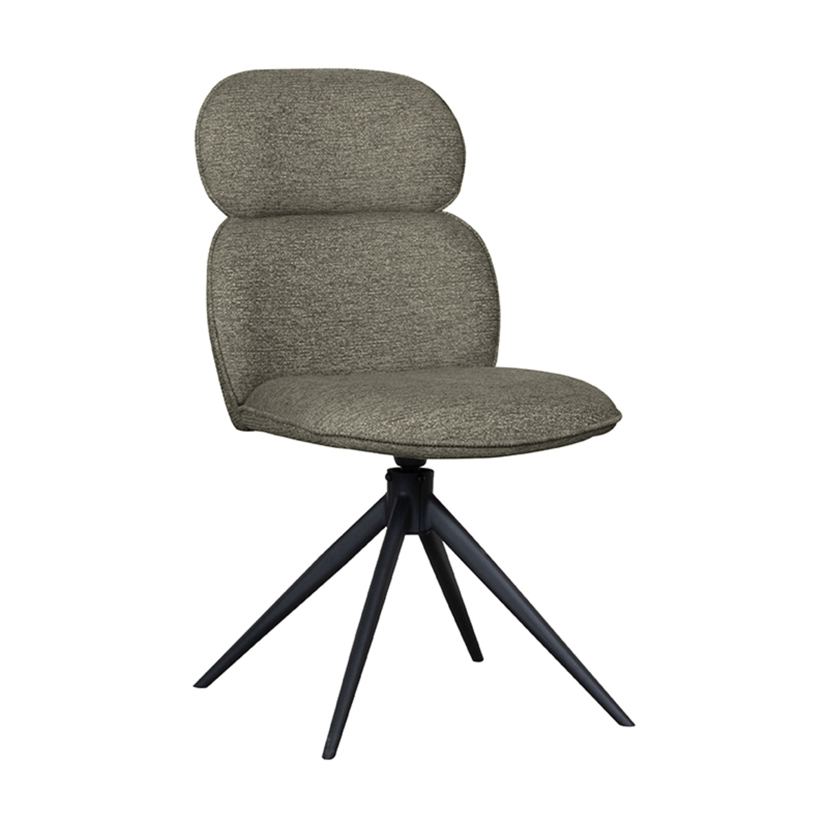 LABEL51 Eetkamerstoel Finn - Truffel grijs - Boucle - set van 2