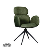 LABEL51 - Eetkamerstoel Vidar - Groen - 62x58x91cm - Set van 2