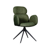 LABEL51 - Eetkamerstoel Vidar - Groen - 62x58x91cm - Set van 2