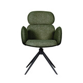 LABEL51 - Eetkamerstoel Vidar - Groen - 62x58x91cm - Set van 2