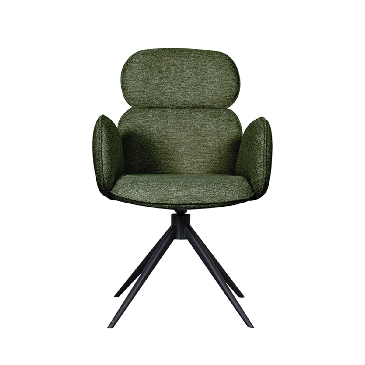 LABEL51 - Eetkamerstoel Vidar - Groen - 62x58x91cm - Set van 2