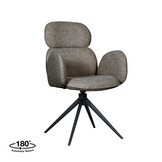 LABEL51 Eetkamerstoel Vidar - Truffel grijs - Boucle - set van 2