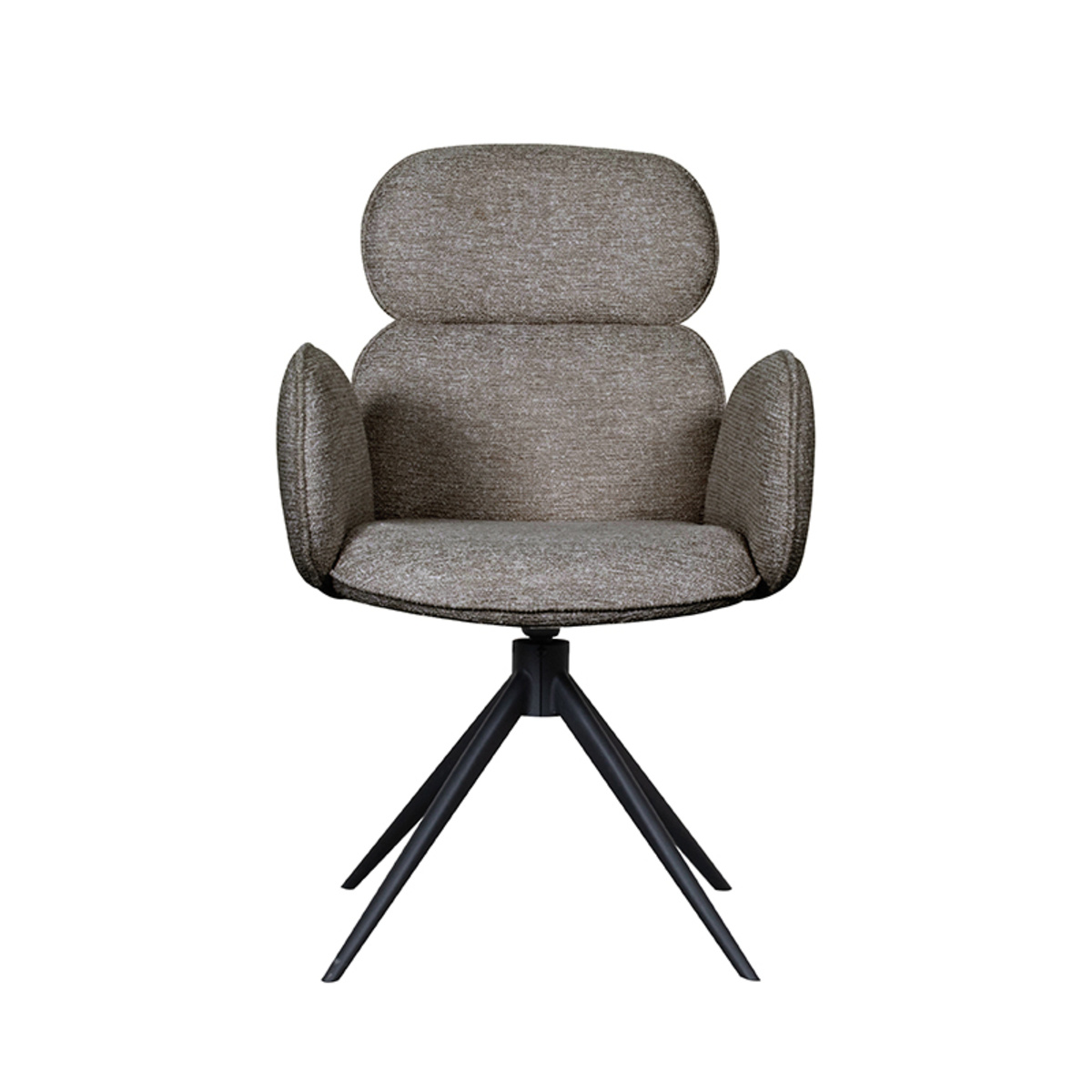 LABEL51 Eetkamerstoel Vidar - Truffel grijs - Boucle - set van 2