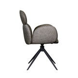 LABEL51 Eetkamerstoel Vidar - Truffel grijs - Boucle - set van 2