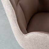 LABEL51 Eetkamerstoel Lasse - Bruin - Microfiber - set van 2