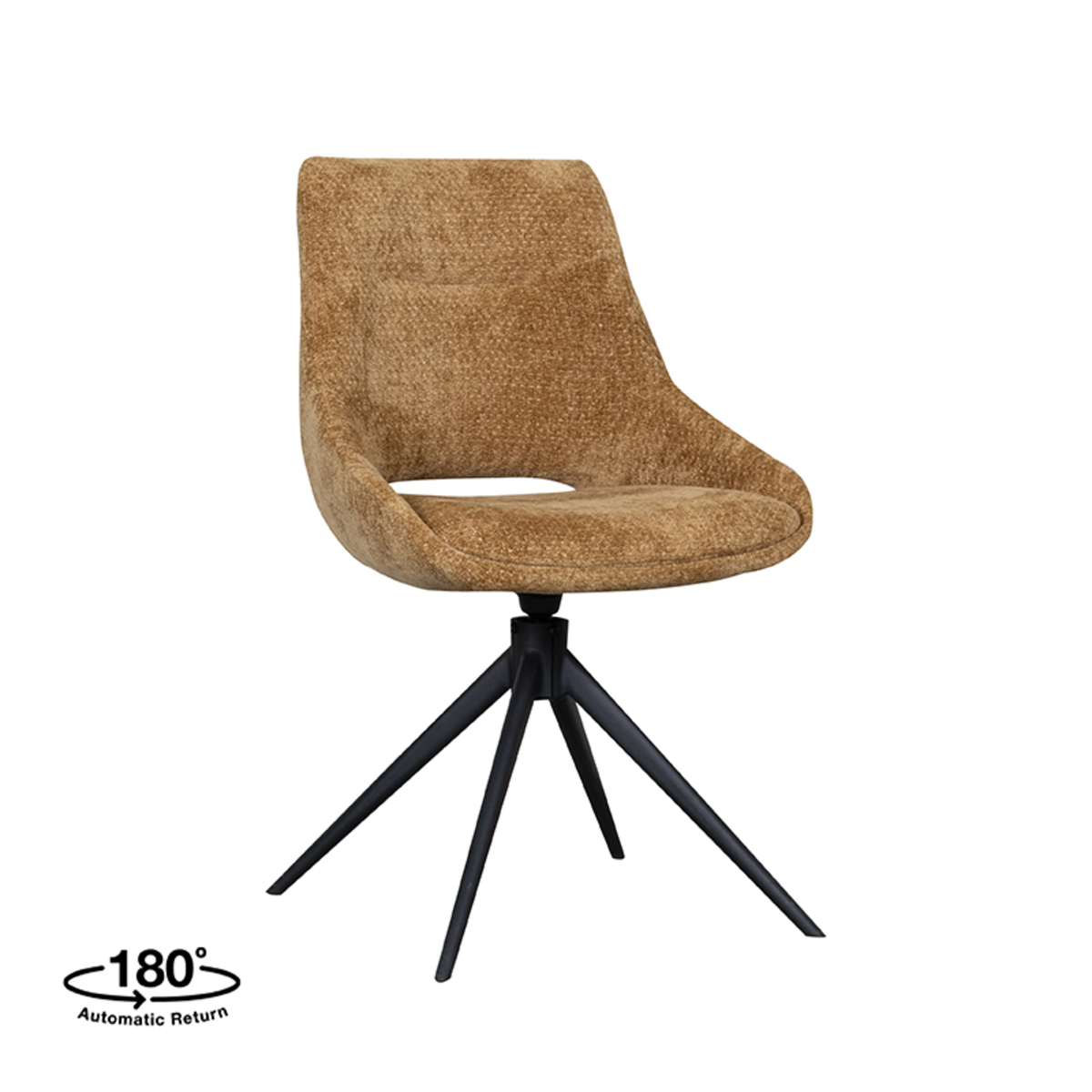 LABEL51 - Eetkamerstoel Marlow - Mustard - 63x48x86cm - Set van 2