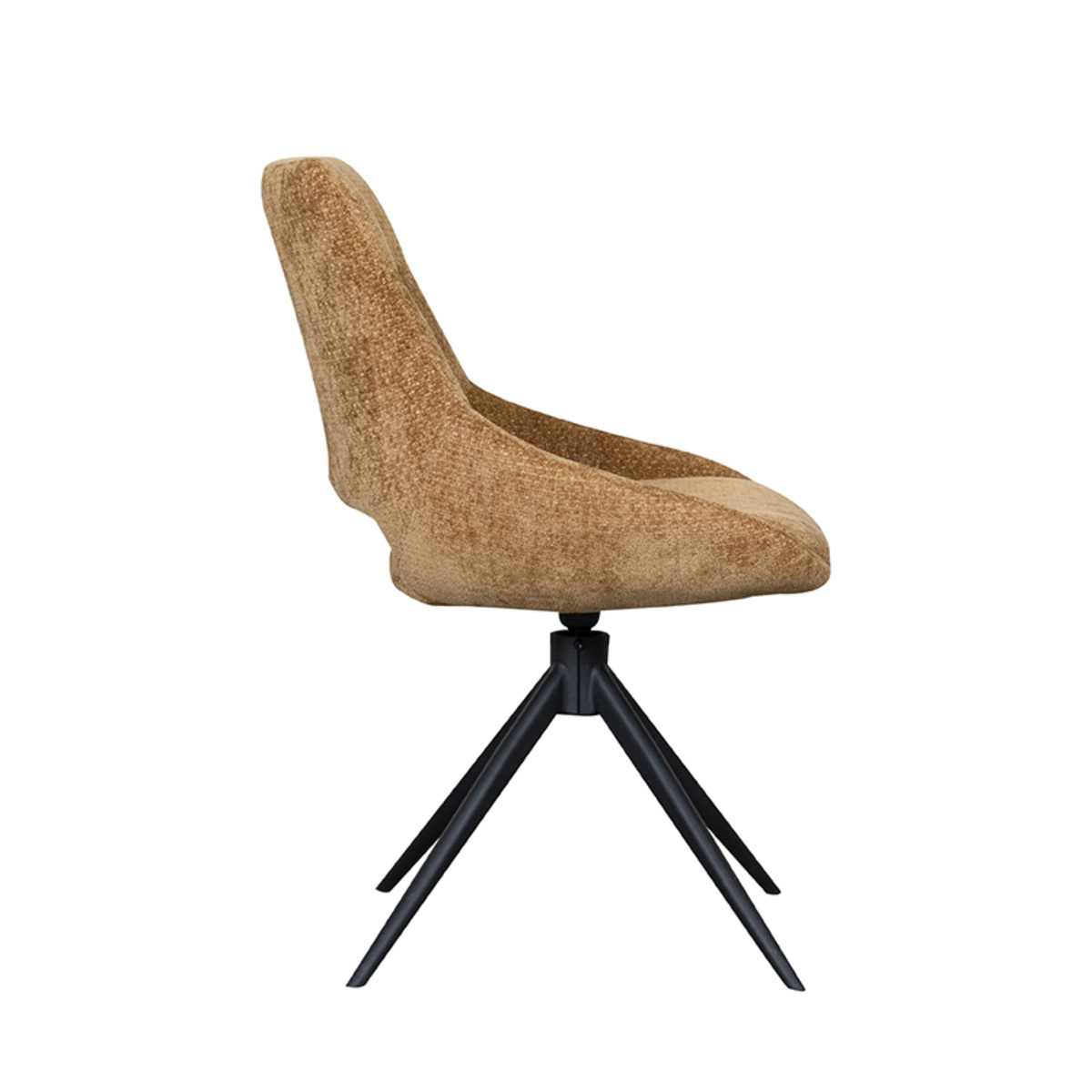 LABEL51 - Eetkamerstoel Marlow - Mustard - 63x48x86cm - Set van 2