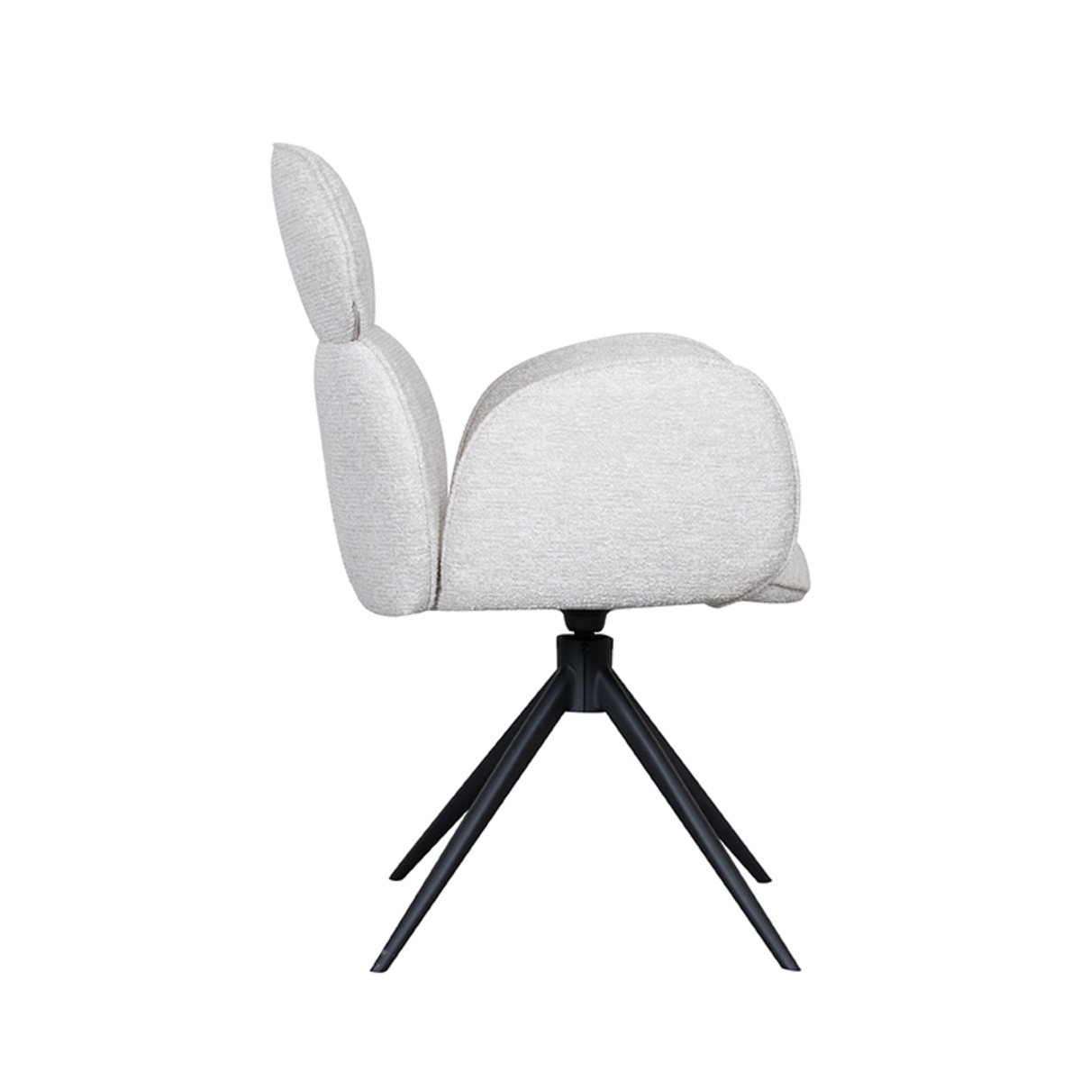LABEL51 Eetkamerstoel Vidar - Naturel - Boucle - set van 2