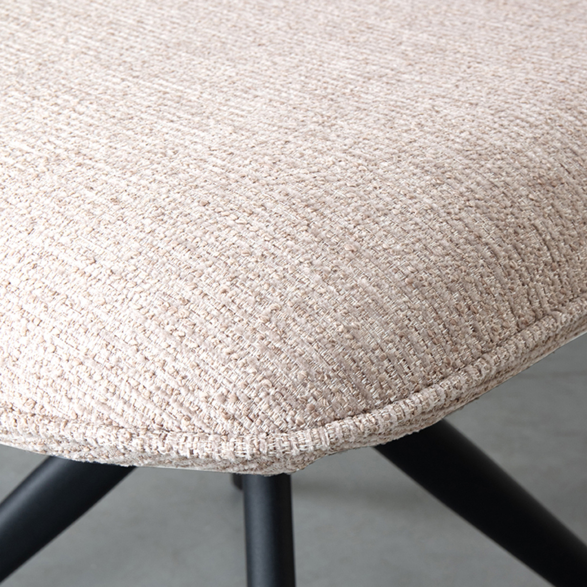 LABEL51 Eetkamerstoel Vidar - Naturel - Boucle - set van 2