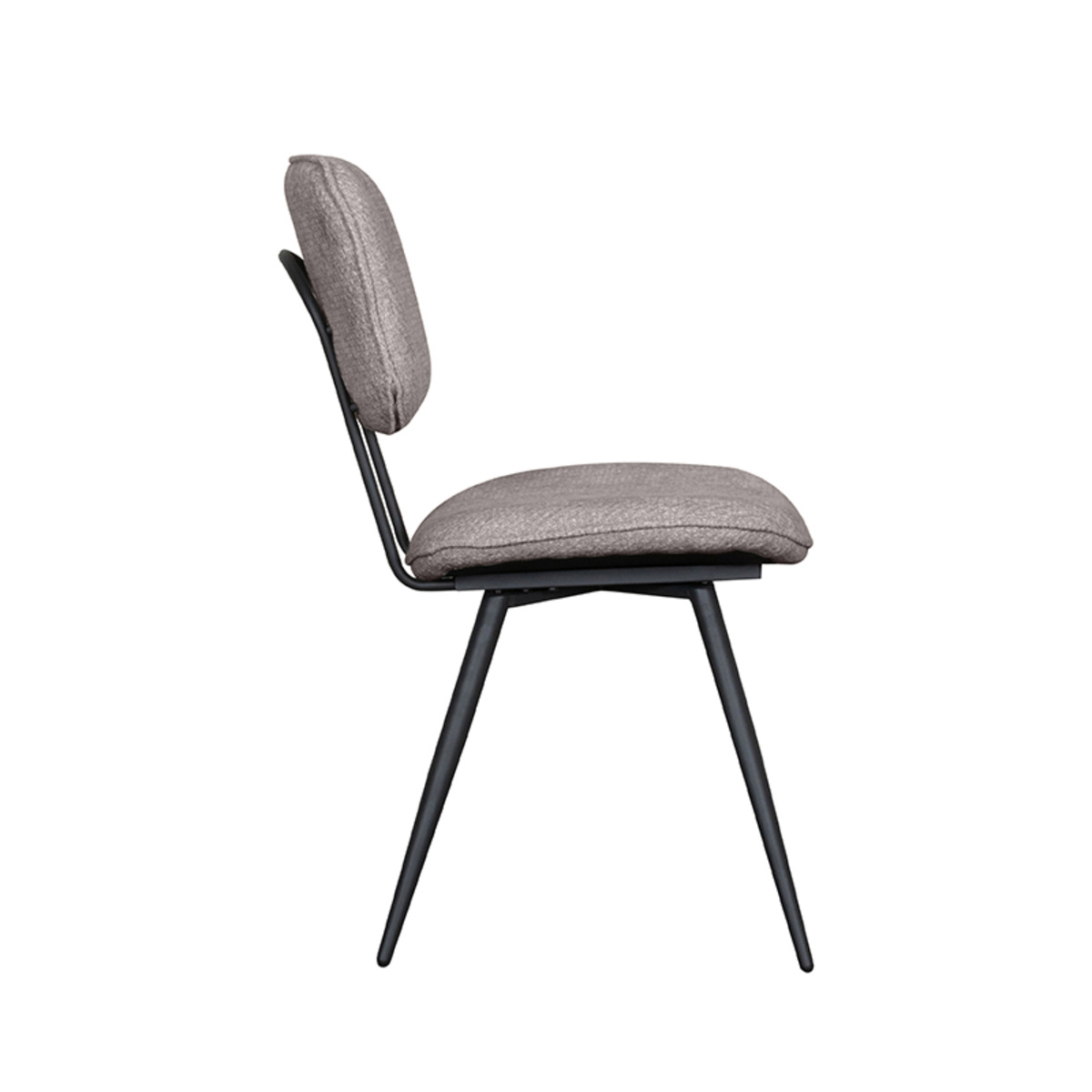LABEL51 - Eetkamerstoel Liva - Stone - 60x49x87cm - Set van 2
