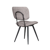 LABEL51 - Eetkamerstoel Liva - Stone - 60x49x87cm - Set van 2