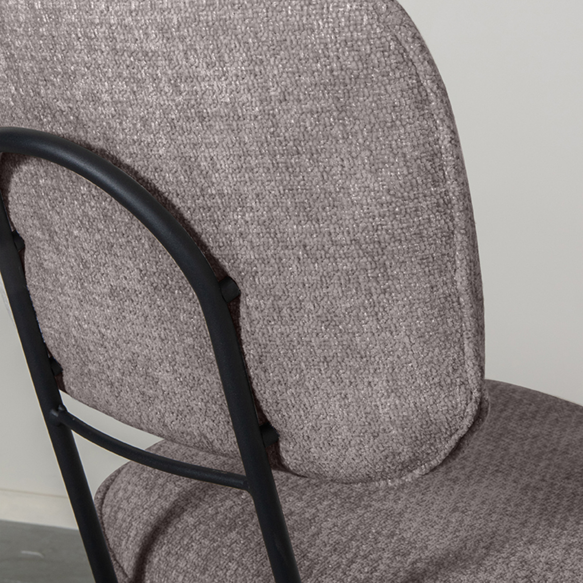 LABEL51 - Eetkamerstoel Liva - Stone - 60x49x87cm - Set van 2