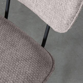 LABEL51 - Eetkamerstoel Liva - Stone - 60x49x87cm - Set van 2