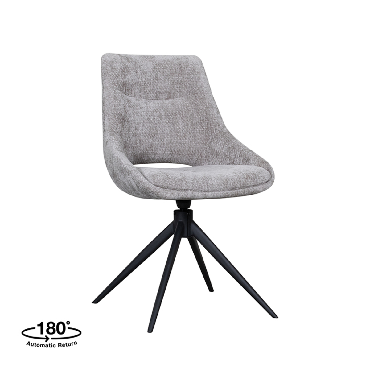 LABEL51 - Eetkamerstoel Marlow - Stone - 63x48x86cm - Set van 2