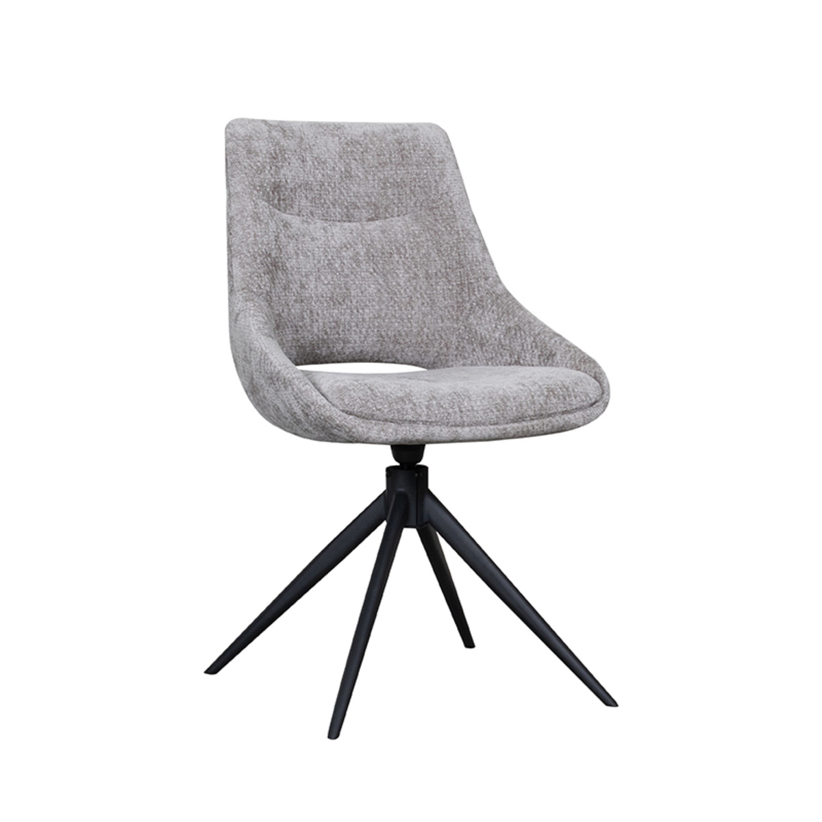LABEL51 - Eetkamerstoel Marlow - Stone - 63x48x86cm - Set van 2
