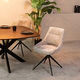 LABEL51 Eetkamerstoel Marlow - Stone - Elite - set van 2