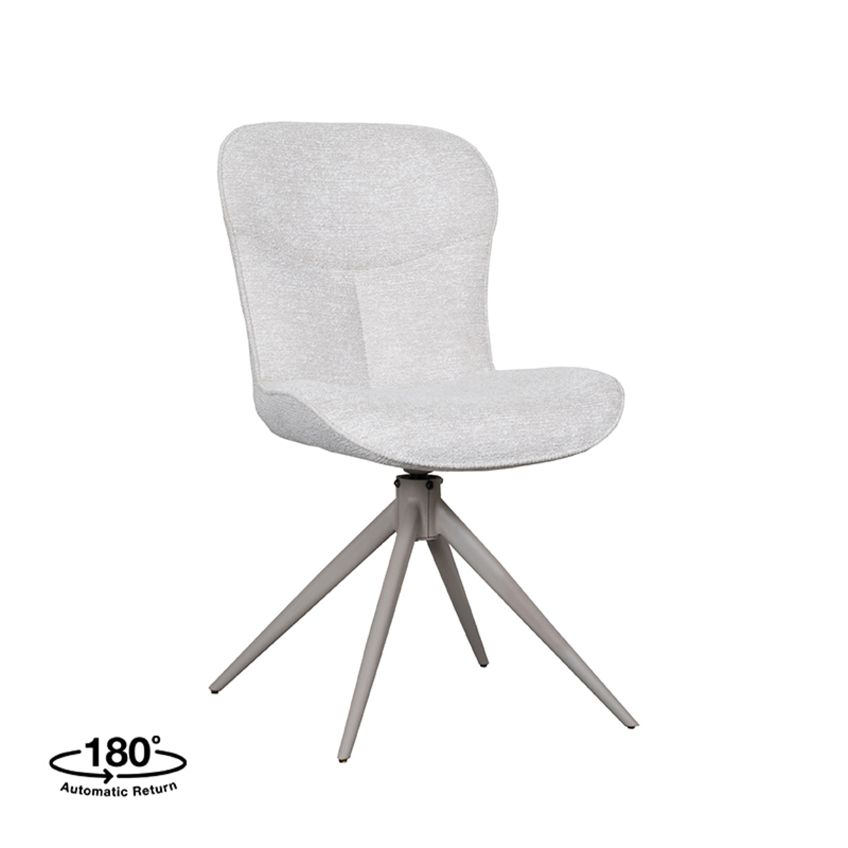 LABEL51 - Eetkamerstoel Thorben - Beige - 64x49x86cm - Set van 2