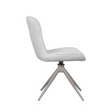 LABEL51 Eetkamerstoel Thorben - Naturel - Stof - set van 2