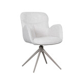 LABEL51 Eetkamerstoel Lasse - Naturel - Stof - set van 2