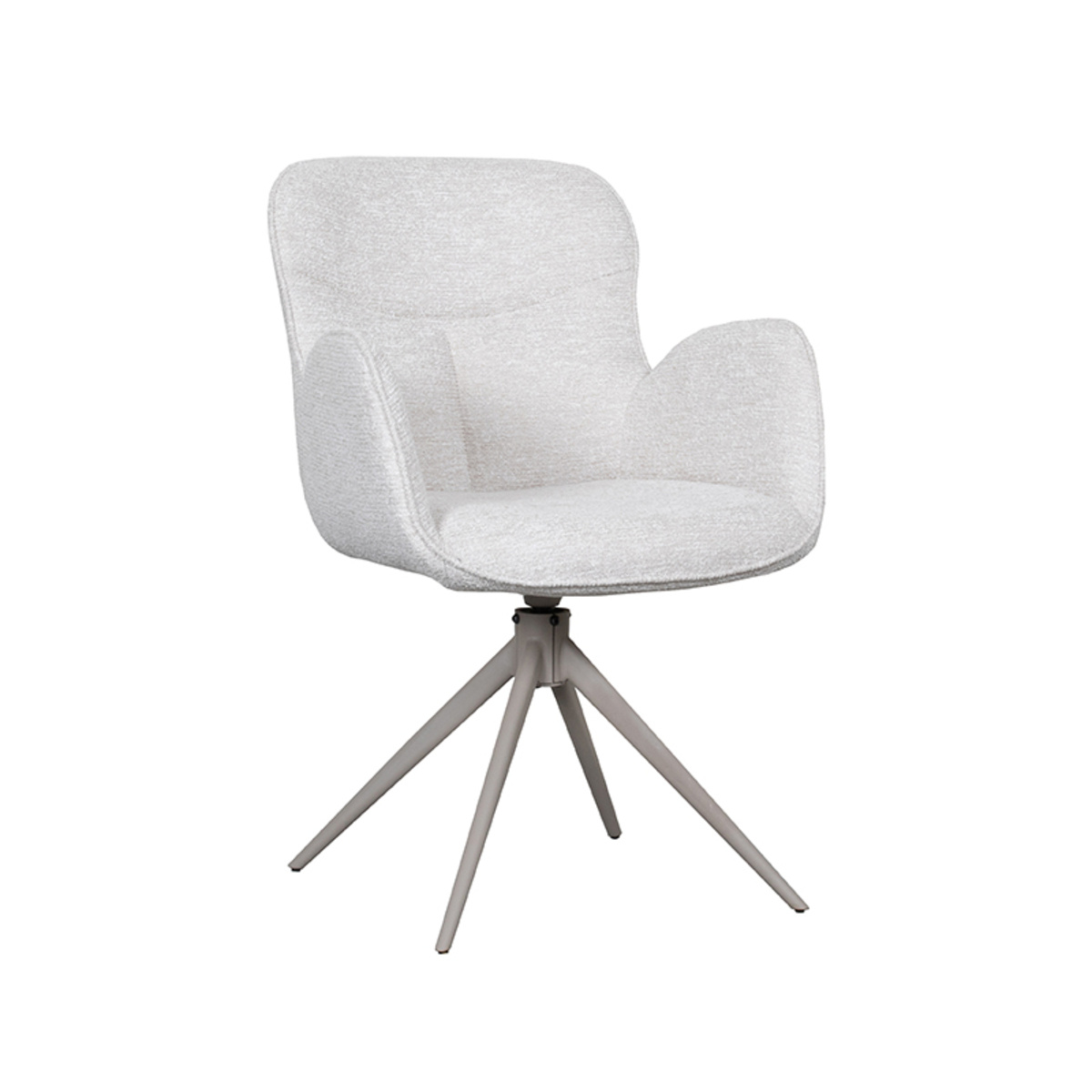 LABEL51 - Eetkamerstoel Lasse - Beige - 65x60x90cm - Set van 2