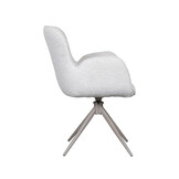 LABEL51 Eetkamerstoel Lasse - Naturel - Stof - set van 2