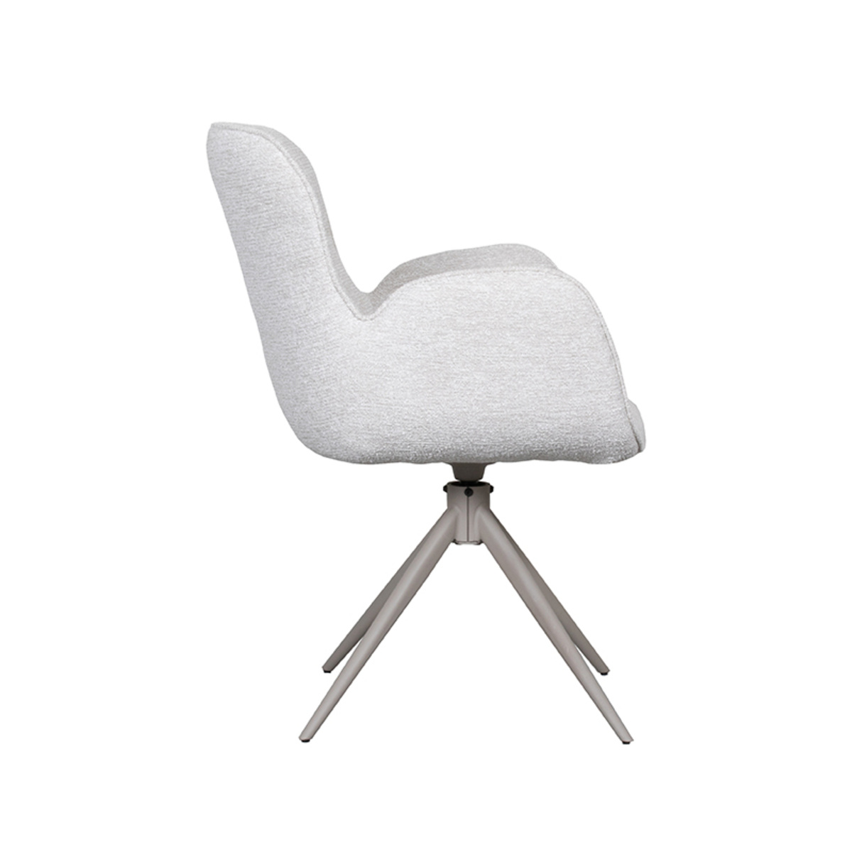 LABEL51 - Eetkamerstoel Lasse - Beige - 65x60x90cm - Set van 2