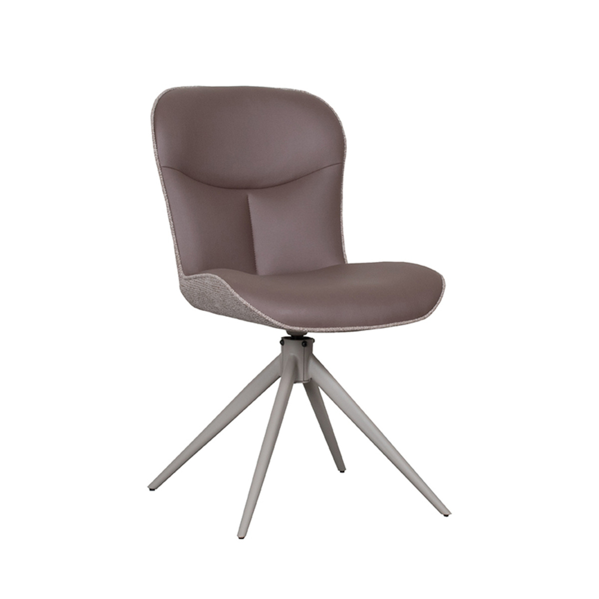 LABEL51 Eetkamerstoel Thorben - Bruin - Microfiber - set van 2