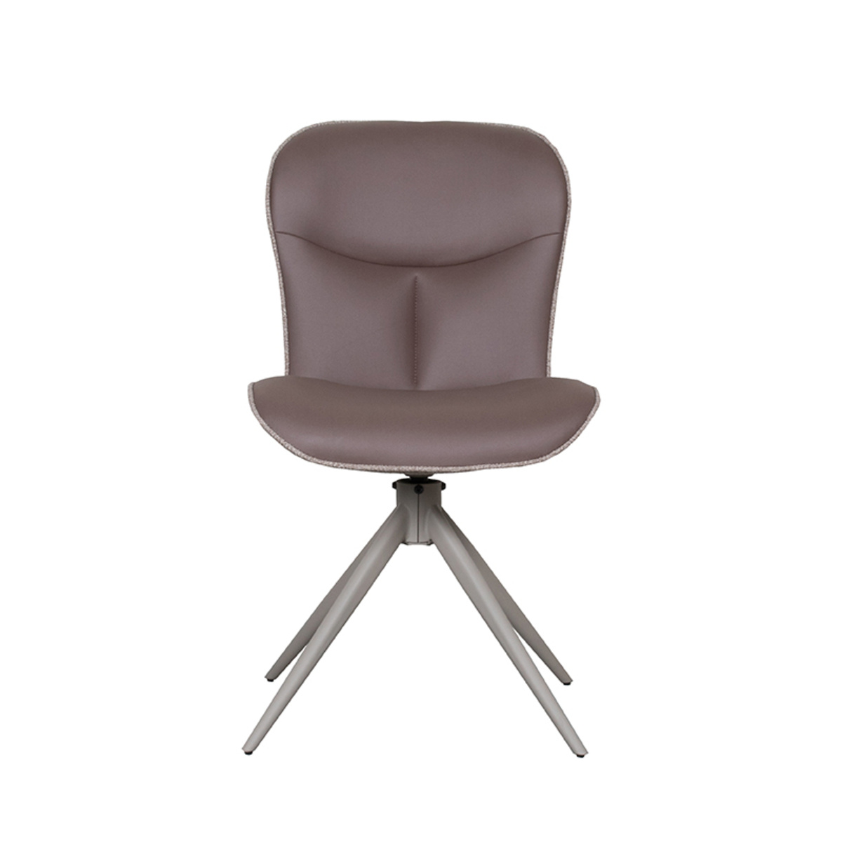 LABEL51 Eetkamerstoel Thorben - Bruin - Microfiber - set van 2