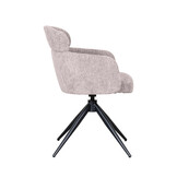 LABEL51 - Eetkamerstoel Levi - Beige - 60x56x80cm - Set van 2