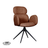 LABEL51 Eetkamerstoel Vidar - Terra - Boucle - set van 2