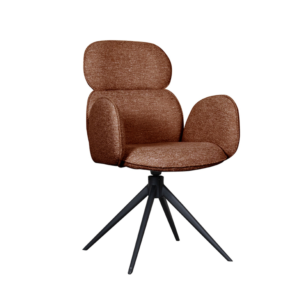 LABEL51 Eetkamerstoel Vidar - Terra - Boucle - set van 2