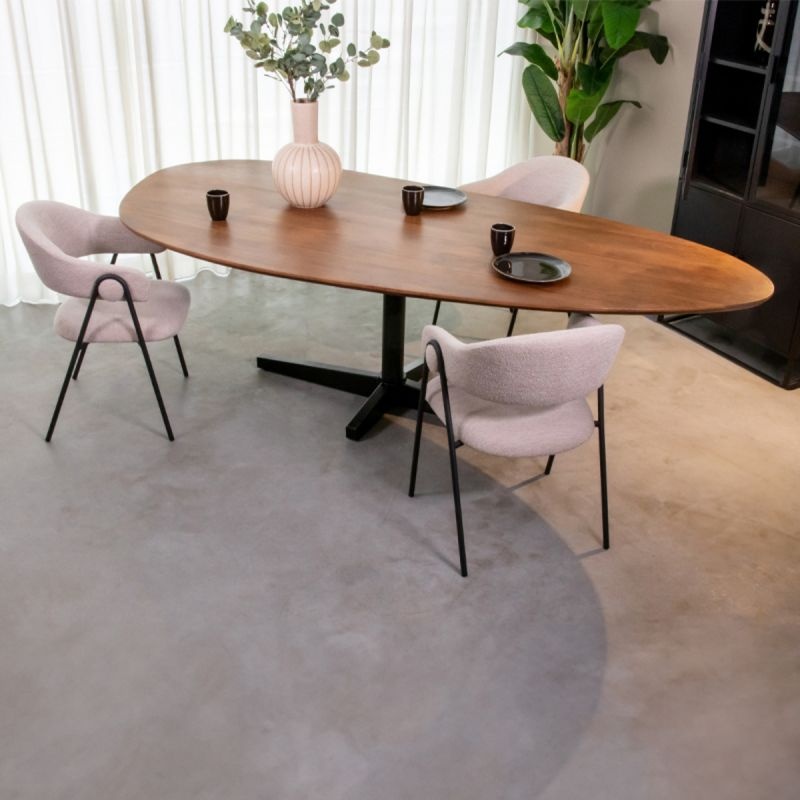 LABEL51 - Eetkamertafel Rosie - Bruin - 110x260x76cm