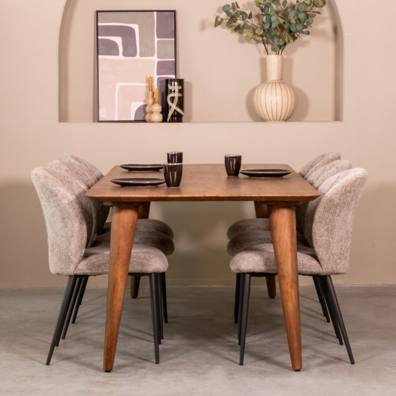LABEL51 - Eetkamertafel Fly - Bruin - 100x220x76cm
