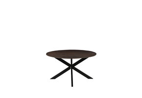 LABEL51 Eetkamertafel Otis - Espresso - Mangohout - 130 cm - Rond