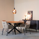 LABEL51 - Eetkamertafel Otis - Bruin - 130x130x76cm