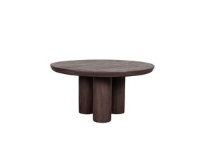 LABEL51 Eetkamertafel Olly - Espresso - Mangohout - 150x150 cm