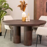 LABEL51 - Eetkamertafel Olly - Bruin - 150x150x75cm