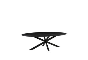LABEL51 - Eetkamertafel James - Zwart - 100x210x76cm