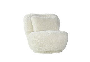 LABEL51 Fauteuil Doodle - Crème - Stof - 90x87x73 cm