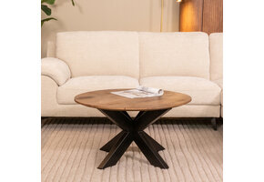 LABEL51 Salontafel Otis - Nature - Mangohout - 80 cm