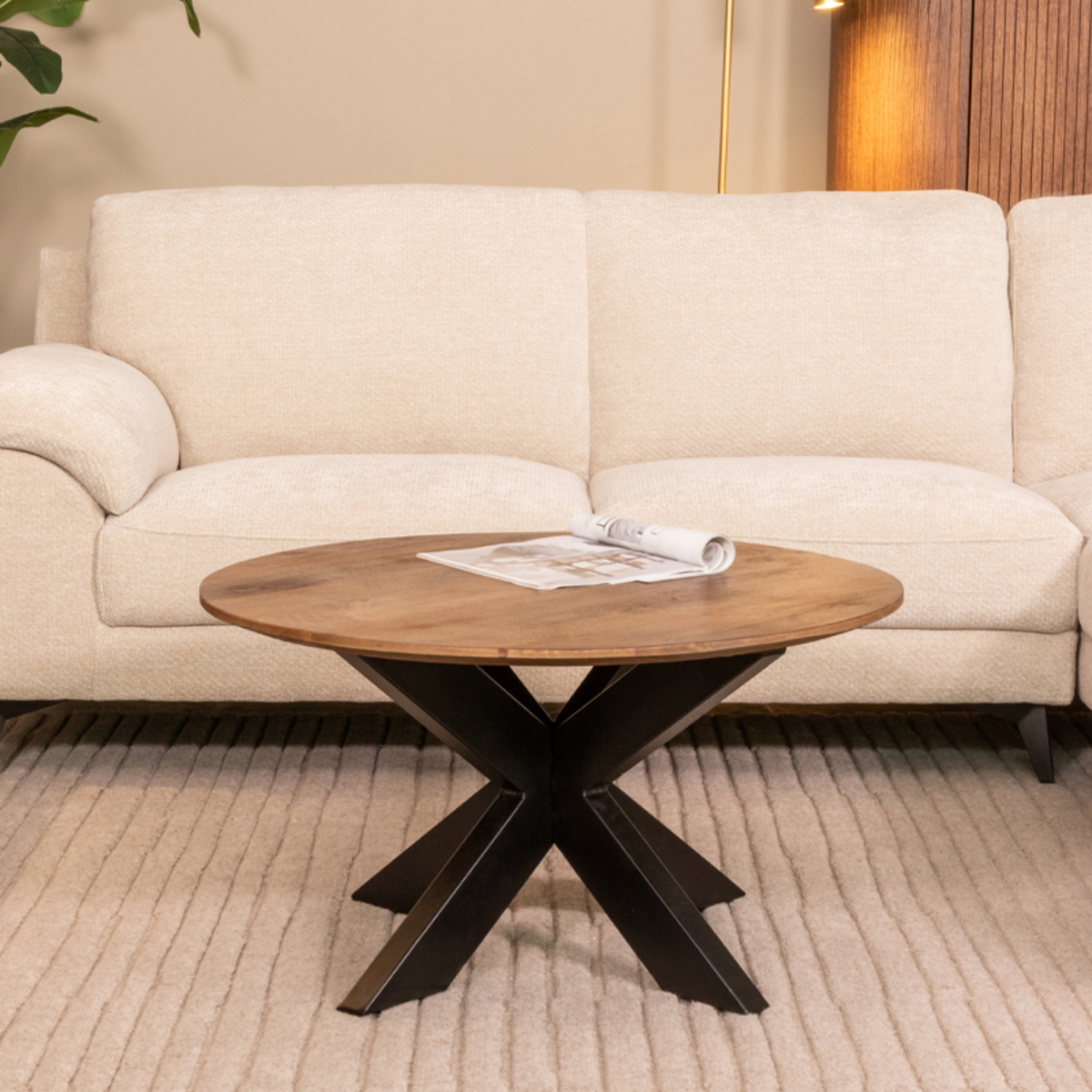 LABEL51 - Salontafel Otis - Bruin - 80x80x43cm