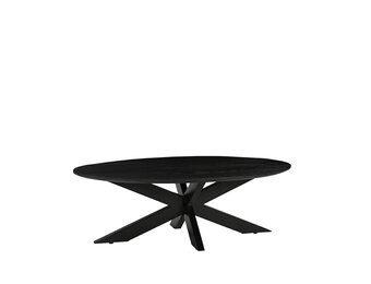 LABEL51 Salontafel James - Zwart - Mangohout - 130 cm