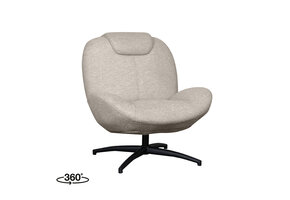 LABEL51 Fauteuil Clayton - Taupe - Stof