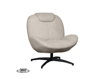 LABEL51 Fauteuil Clayton - Taupe - Stof
