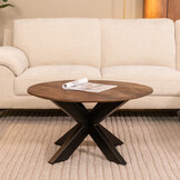 LABEL51 - Salontafel Otis - Bruin - 80x80x43cm