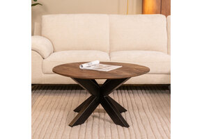 LABEL51 Salontafel Otis - Espresso - Mangohout - 80 cm
